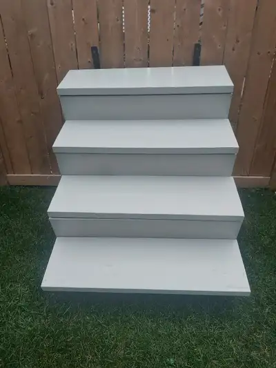 4 Step Wooden Deck Stairs Metal Stringers, View more