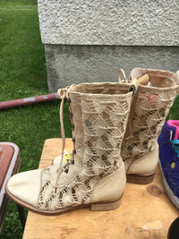 Ladies Vintage Italian Leather Boots