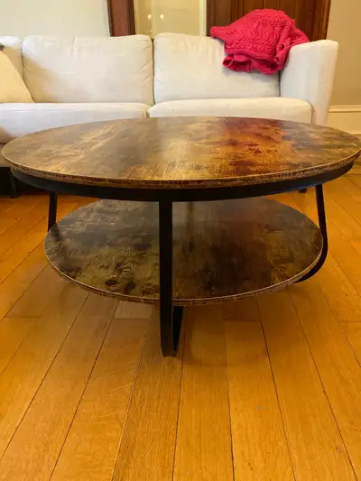 Oval table 36” Diameter 18” high.