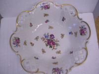 Vintage Reichenbach Large Footed Reticulated Fine China Bowl