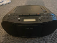 Sony boombox 2007 edition has a CD player and a Casette player