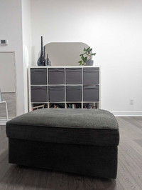 IKEA KIVIK STORAGE OTTOMAN - Hillard Anthracite 