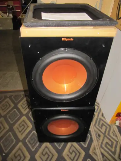 2 Klipsch R-12SW 12" 400W Max Powered Subwoofer Reference Series, View more