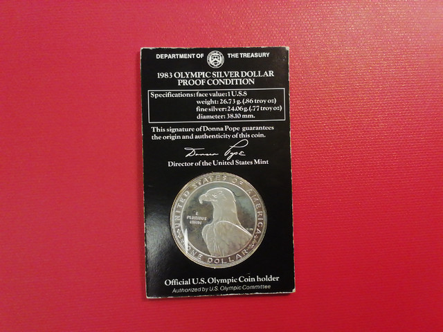 1983    USA       OLYMPIC DOLLAR in Arts & Collectibles in Mississauga / Peel Region - Image 2