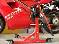 Ducati MV Agusta Paddock Stand Lift Service Storage Dolly wheels