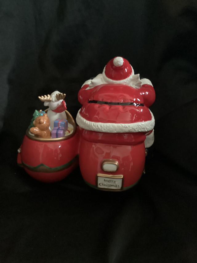 Fitz &Floyd Santa motorcycle cookie jar/pot biscuits collection  dans Art et objets de collection  à Trois-Rivières - Image 4