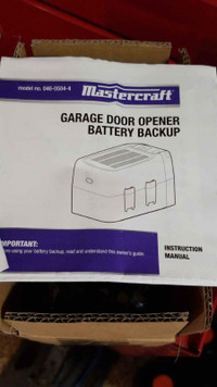 Mastercraft garage door opener battery backup