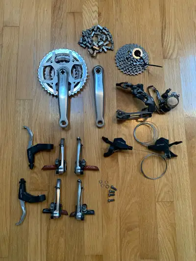 shimano xt 8spd groupset and brakes, View more