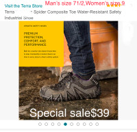 Terra metal Free safety shoes brand new$39