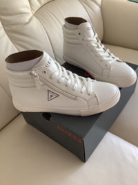 Brand New Mens GUESS Hi-Top Shoes (white)