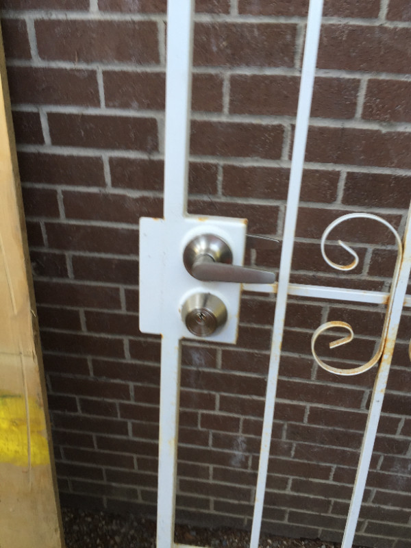 72" x 80" Outswing patio security door with Brinks keyed lockset in Decks & Fences in Mississauga / Peel Region - Image 4