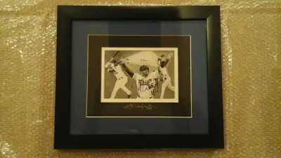 Yasiel Puig signed Limited Edition Los Angeles Dodgers 8x10 custom matted lithograph. Nicely framed...