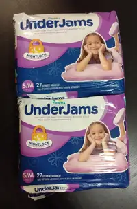 Brand New Sealed 54 Pampers UnderJams Girls S/M