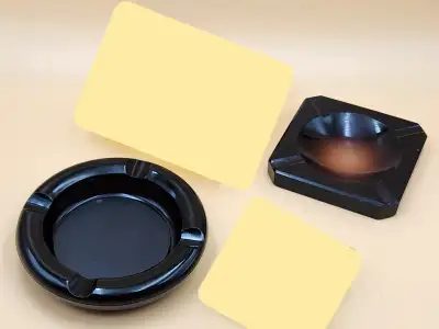 2 Vintage Retro Mid Century Modern Ashtrays, View more