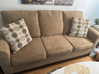 Sofa- 3 Seater Beige Fabric