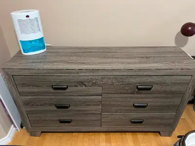 6-drawer low dresser, bedside table, bedframe w/box spring incl., View more