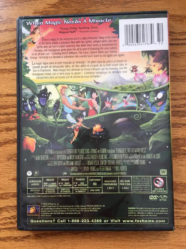 Fern Gully DVD Movie in CDs, DVDs & Blu-ray in West Island - Image 3