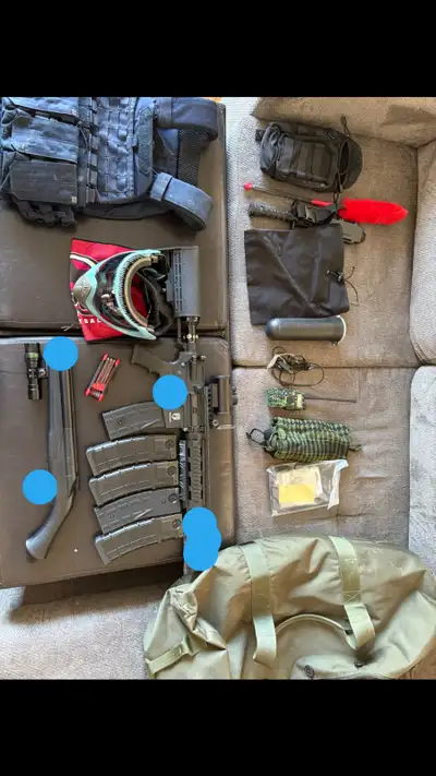 First Strike T15 Paintball Gun and full gear, View more