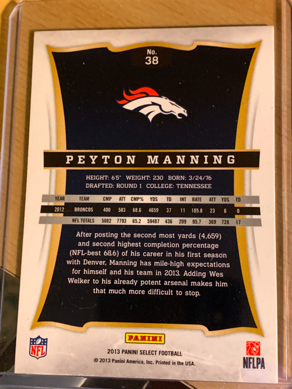 2013 Panini Select Peyton Manning #38 PSA 10 in Arts & Collectibles in Delta/Surrey/Langley - Image 2