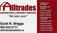 ALLTRADES CONTRACTING AND PROPERTY SERVICES For all your needs!