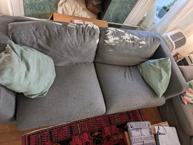 Structube Grey Fabric Two-Cushion Sofa in Couches & Futons in City of Toronto - Image 3