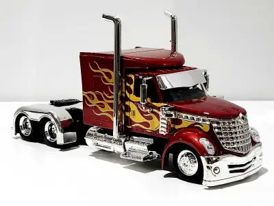 Lonestar Rig Cab red/flames 1:43 scale diecast/plastic models, View more