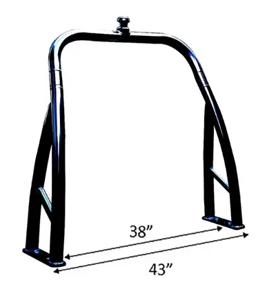 Pontoon boat Ski Tow Bar Universal Aluminum Ski Tow Bar for pontoon boats, polished or black powdere...