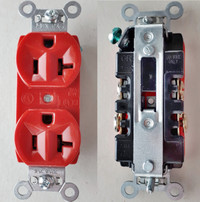RED Legrand CRB5362-RED 5-20R 20A Duplex Receptacle; Louisbourg