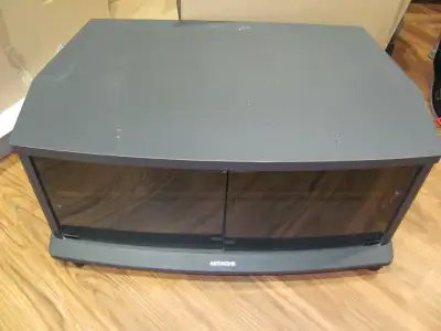 T. V. Stand With Double Shelf And 2 Glass Doors, View more