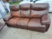leather recliner sofa  and loveseat  for sale for $680 