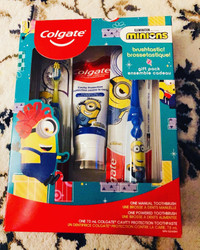 Colgate kids minions toothbrush set new 