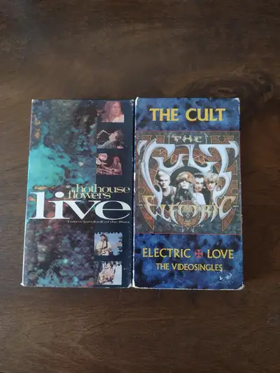2 music videos on VHS VCR tapes in good condition $10 -Hothouse Flowers Live take a last look at the...