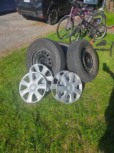 All Seasons Tires on rims (RVR 2022) 215/70/R16 Used during two summers. Came out from Mitsubishi RV...