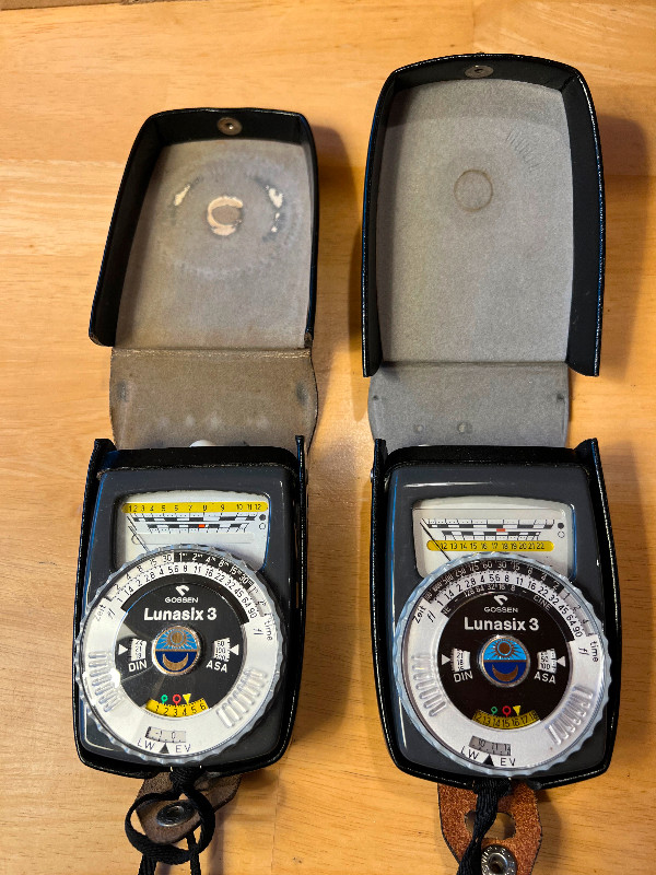 2  x Gossen Lunasix 3 Light Meters Photography  - will ship in Cameras & Camcorders in Williams Lake