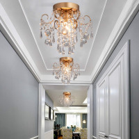 #ROVARD Gold Flush Mount Ceiling Light