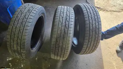 Selling 3 Continental brand tires in good condition. Tires came with a purchased used car. Size: 235...