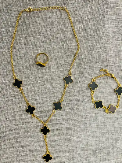 * **Includes:** Necklace, bracelet, and ring