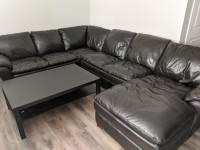 Leather 3 Piece Modular sofa