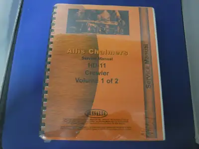 Allis Chalmers HD-11 Crawler Service Manual Jensales Reprint, View more
