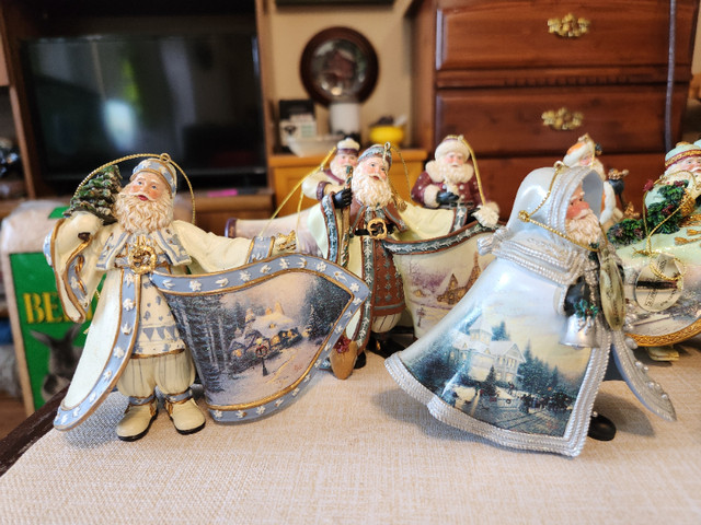 Thomas Kinkade Christmas santa ornaments collection in Arts & Collectibles in Thunder Bay - Image 3