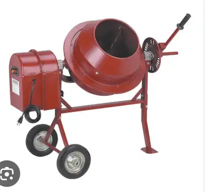 New in the box. General duty, 35 RPM drum speed. This 1-1/4 cubic ft. capacity portable cement mixer...