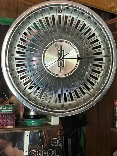 Car hubcap clock, View more
