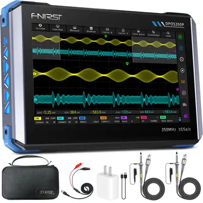 FNIRSI DPOS350P Tablet Oscilloscope 350MHz, Spectrum Analyzer, View more