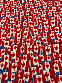  Cotton fabric - Canada flags (2 metres)