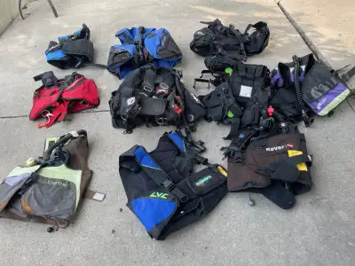 19 recreational BCD's for scuba diving, View more