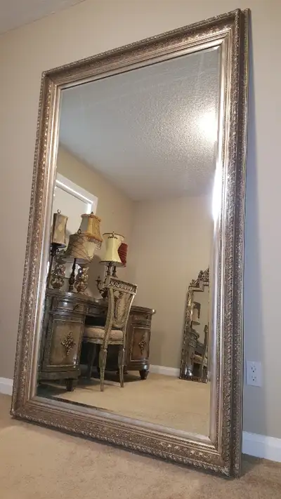 NEW LISTING! SOLID WOOD FRAME FLOOR MIRROR, View more