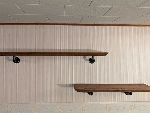 Rustic Pine Shelves on Pipe Brackets in Bookcases & Shelving Units in Markham / York Region - Image 4