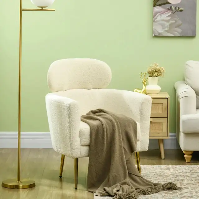 Barrel Accent Chair with Detachable Headrest, Modern Armchair fo in Chairs & Recliners in Markham / York Region - Image 10