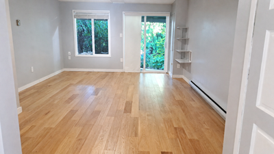 This lovely 2-bedroom, 1-bathroom ground-level suite is available October 1. With heigh ceilings and...