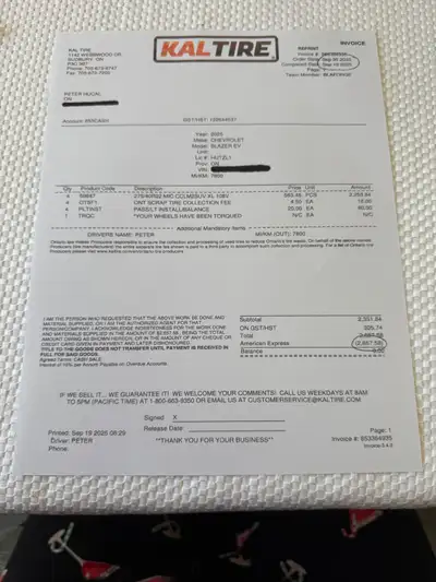 Like new 22 inch all season tires purchased September 2025 for $2657 only used 8 months. Asking $170...